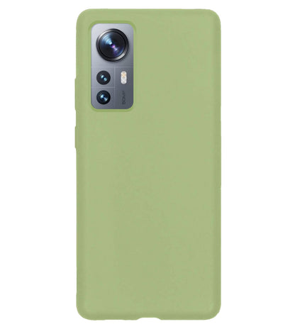 Forterra Xiaomi 12 Hoesje Siliconen Backcover Lichtgewicht - Groen