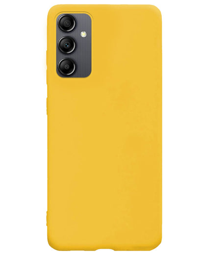 Forterra Samsung A14 Hoesje Siliconen Backcover Lichtgewicht - Geel