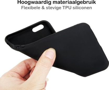 Forterra iPhone 8 Plus Hoesje Siliconen Backcover Lichtgewicht - Zwart