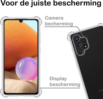 Forterra Samsung A32 4G Hoesje Shockproof Backcover Siliconen - Transparant