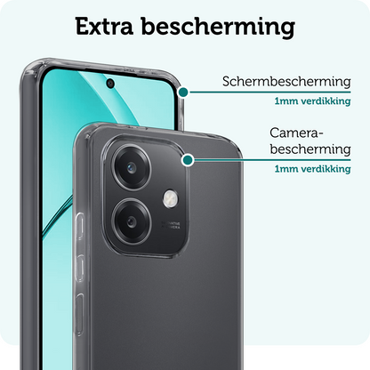Forterra OPPO A40m Hoesje Siliconen Backcover Lichtgewicht - Transparant