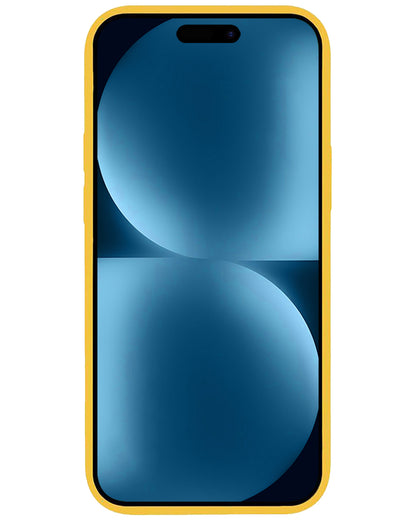 Forterra iPhone 15 Plus Hoesje Siliconen Backcover Lichtgewicht - Geel
