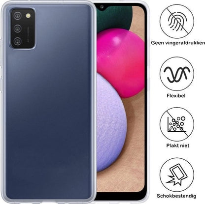 Forterra Samsung A02s Hoesje Siliconen Backcover Lichtgewicht - Transparant