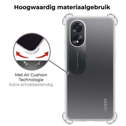 Forterra OPPO A38 Hoesje Shockproof Backcover Siliconen - Transparant