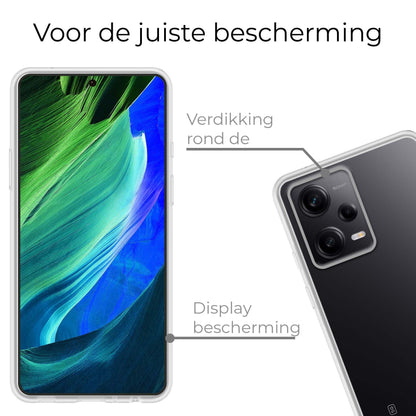 Forterra Xiaomi Redmi Note 12 Pro Hoesje Siliconen Backcover Lichtgewicht - Transparant