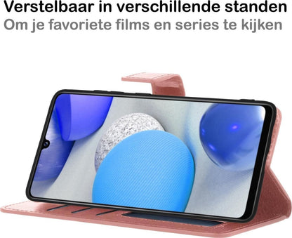 Forterra Samsung A42 Hoesje Bookcase Cover met Kaarthouder - Rosé goud