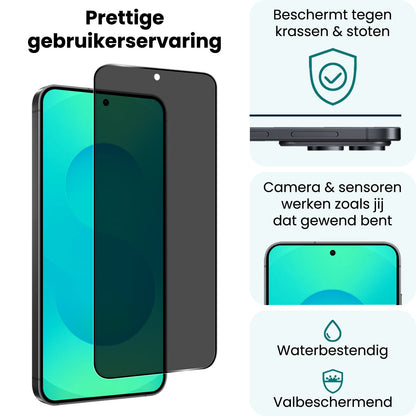 Forterra Samsung S25 Edge Screenprotector Gehard Glas - Privacy