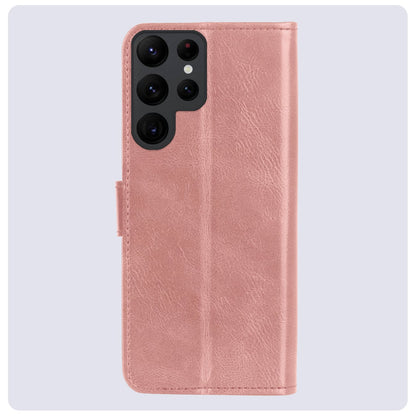 Forterra Samsung S24 Ultra Hoesje Bookcase Cover met Kaarthouder - Rosé goud