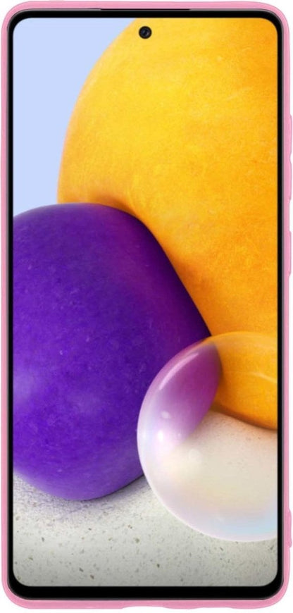 Forterra Samsung A72 Hoesje Siliconen Backcover Lichtgewicht - Lichtroze