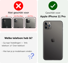 Forterra iPhone 11 Pro Hoesje Kaarthouder met Koord Backcover Shockproof - Transparant