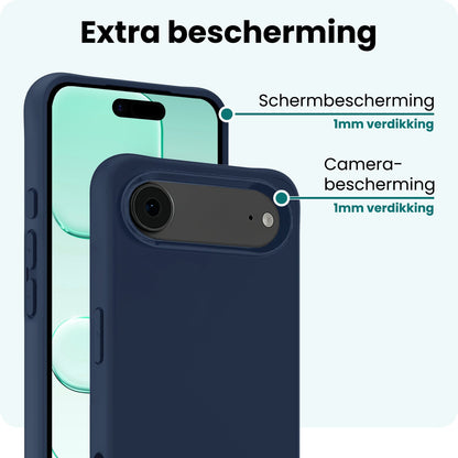 Forterra iPhone Air Hoesje Siliconen Backcover Lichtgewicht - Donkerblauw