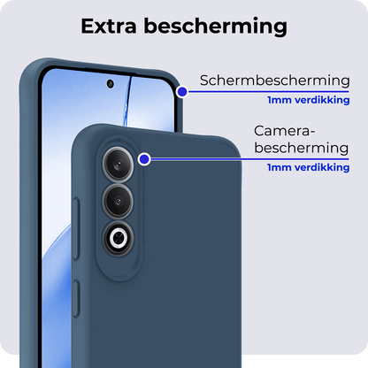 Forterra OnePlus Nord CE 4 Hoesje Siliconen Backcover Lichtgewicht - Donkerblauw