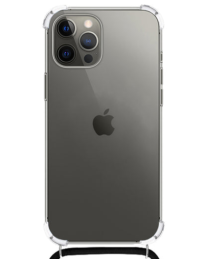 Forterra iPhone 12 Pro Max Hoesje met Koord Backcover Shockproof - Transparant