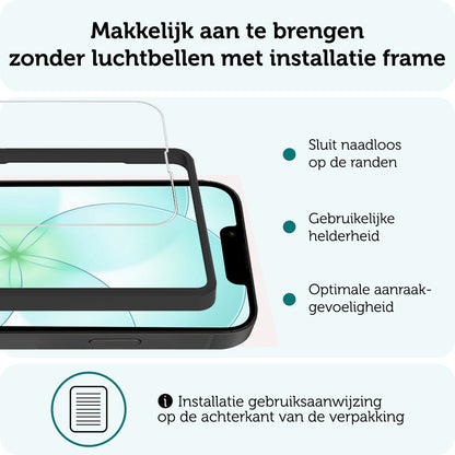 Forterra iPhone 17e Screenprotector Gehard Glas met Installatieframe