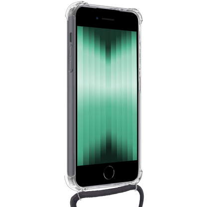 Forterra iPhone 7 Hoesje Kaarthouder met Koord Backcover Shockproof - Transparant