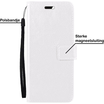 Forterra iPhone SE 2022 Hoesje Bookcase Cover met Kaarthouder - Wit