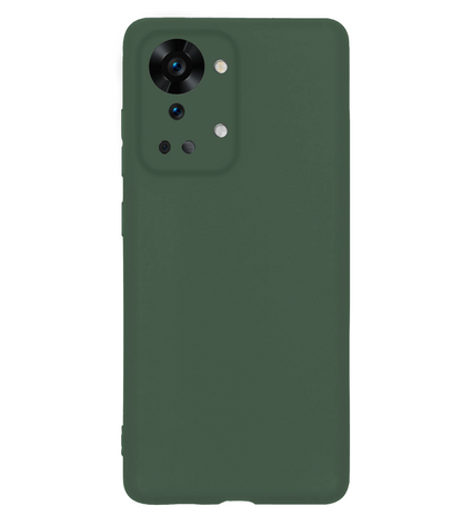Forterra OnePlus Nord 2T Hoesje Siliconen Backcover Lichtgewicht - Donkergroen