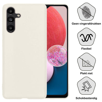 Forterra Samsung A13 5G Hoesje Siliconen Backcover Lichtgewicht - Wit