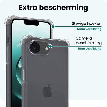 Forterra iPhone 16e Hoesje Shockproof Backcover Siliconen - Transparant