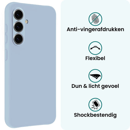 Forterra Samsung S26 Plus Hoesje Siliconen Backcover Lichtgewicht - Lichtblauw