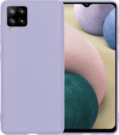 Forterra Samsung A12 Hoesje Siliconen Backcover Lichtgewicht - Lila