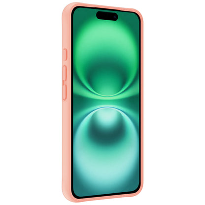 Forterra iPhone 16 Hoesje Siliconen Backcover Lichtgewicht - Perzik