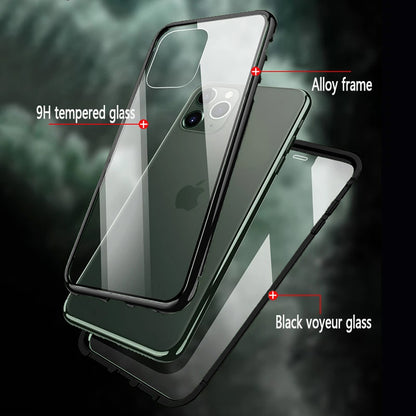 Forterra iPhone X Hoesje Magneet Hard Case Shockproof - Zwart
