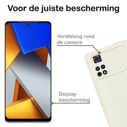 Forterra Poco M4 Pro 4G Hoesje Siliconen Backcover Lichtgewicht - Wit