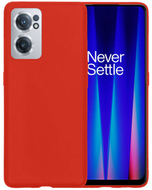 Forterra OnePlus Nord CE 2 Hoesje Siliconen Backcover Lichtgewicht - Rood
