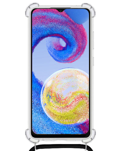 Forterra Samsung A04s Hoesje met Koord Backcover Shockproof - Transparant