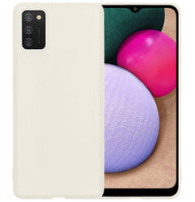 Forterra Samsung A03s Hoesje Siliconen Backcover Lichtgewicht - Wit