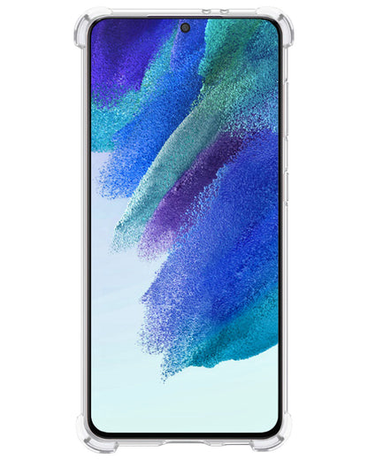 Forterra Samsung S21 FE Hoesje Kaarthouder Backcover Shockproof - Transparant