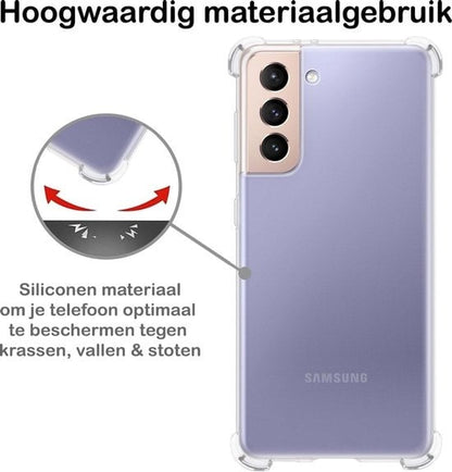 Forterra Samsung S21 Plus Hoesje Shockproof Backcover Siliconen - Transparant