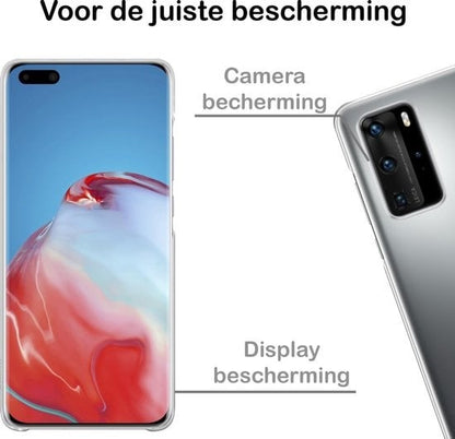 Forterra Huawei P40 Pro Hoesje Siliconen Backcover Lichtgewicht - Transparant