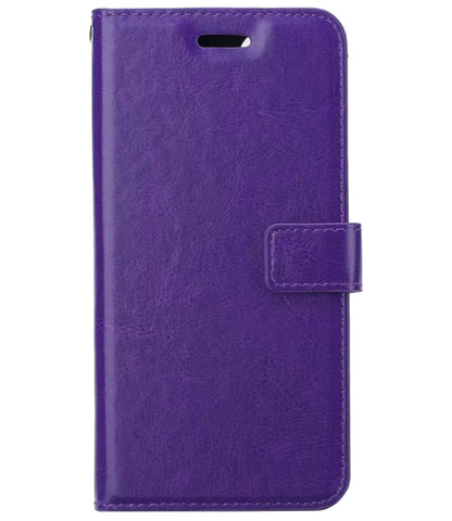 Forterra Samsung S22 Ultra Hoesje Bookcase Cover met Kaarthouder - Paars