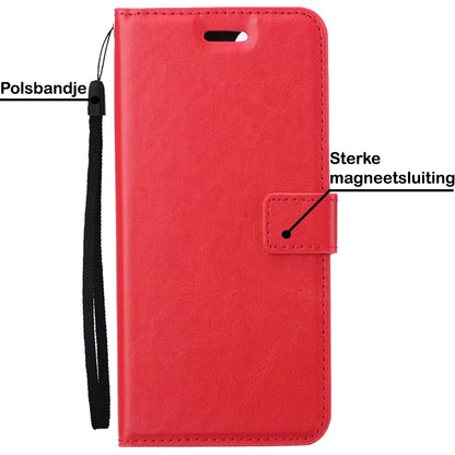 Forterra OnePlus Nord 2T Hoesje Bookcase Cover met Kaarthouder - Rood