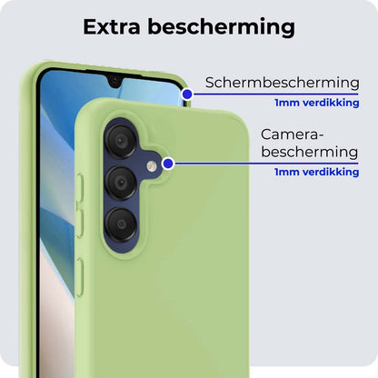 Forterra Samsung A15 Hoesje Siliconen Backcover Lichtgewicht - Groen