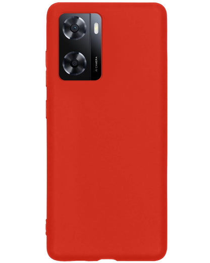 Forterra OPPO A57 Hoesje Siliconen Backcover Lichtgewicht - Rood