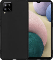 Forterra Samsung A12 Hoesje Siliconen Backcover Lichtgewicht - Zwart