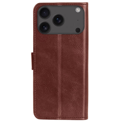 Forterra iPhone 17 Pro Max Hoesje Bookcase Cover met Kaarthouder - Bruin
