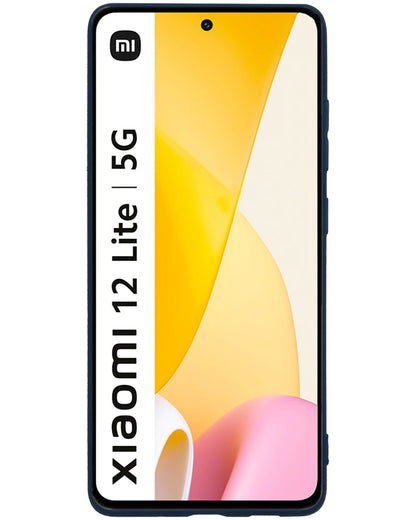 Forterra Xiaomi 12 Lite Hoesje Siliconen Backcover Lichtgewicht - Donkerblauw