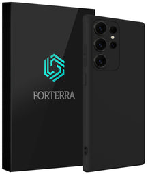 Forterra Samsung S25 Ultra Hoesje Siliconen Backcover Lichtgewicht - Zwart