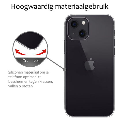 Forterra iPhone 15 Hoesje Siliconen Backcover Lichtgewicht - Transparant