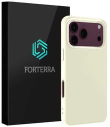 Forterra iPhone 18 Pro Max Hoesje Siliconen Backcover Lichtgewicht - Wit