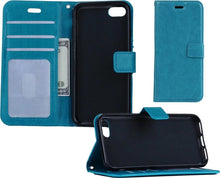 Forterra iPhone 7 Hoesje Bookcase Cover met Kaarthouder - Turquoise
