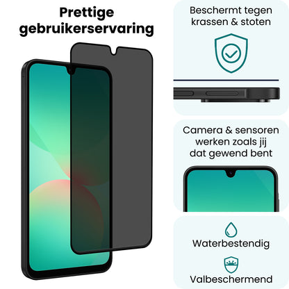 Forterra Samsung A26 Screenprotector Gehard Glas - Privacy