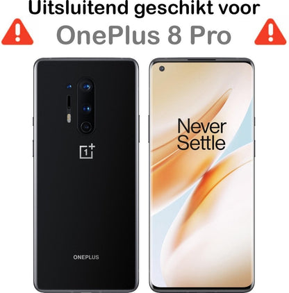 Forterra OnePlus 8 Pro Hoesje Siliconen Backcover Lichtgewicht - Transparant