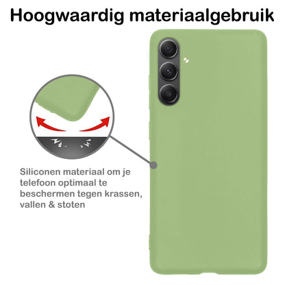 Forterra Samsung A54 Hoesje Siliconen Backcover Lichtgewicht - Groen