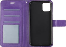 Forterra iPhone 12 Mini Hoesje Bookcase Cover met Kaarthouder - Paars