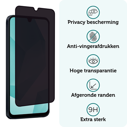 Forterra Samsung A16 Screenprotector Gehard Glas - Privacy